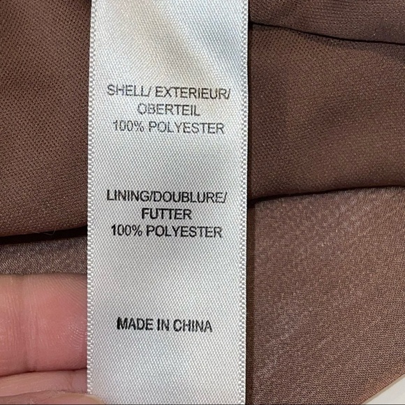 Adrianna Papell Occasions Flutter Sleeve Tiered Chiffon Gown Brown 10 - Picture 13 of 17